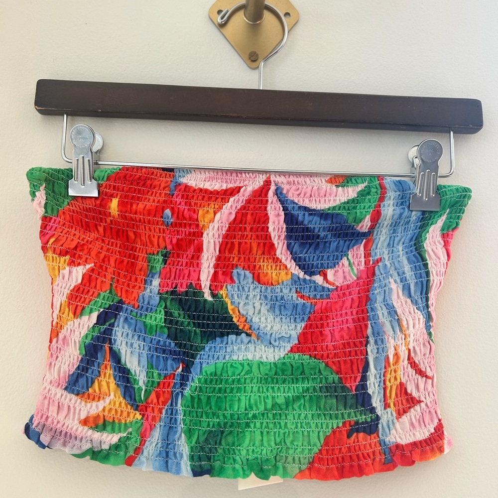 Z Supply Colorful Smocked Tube Top